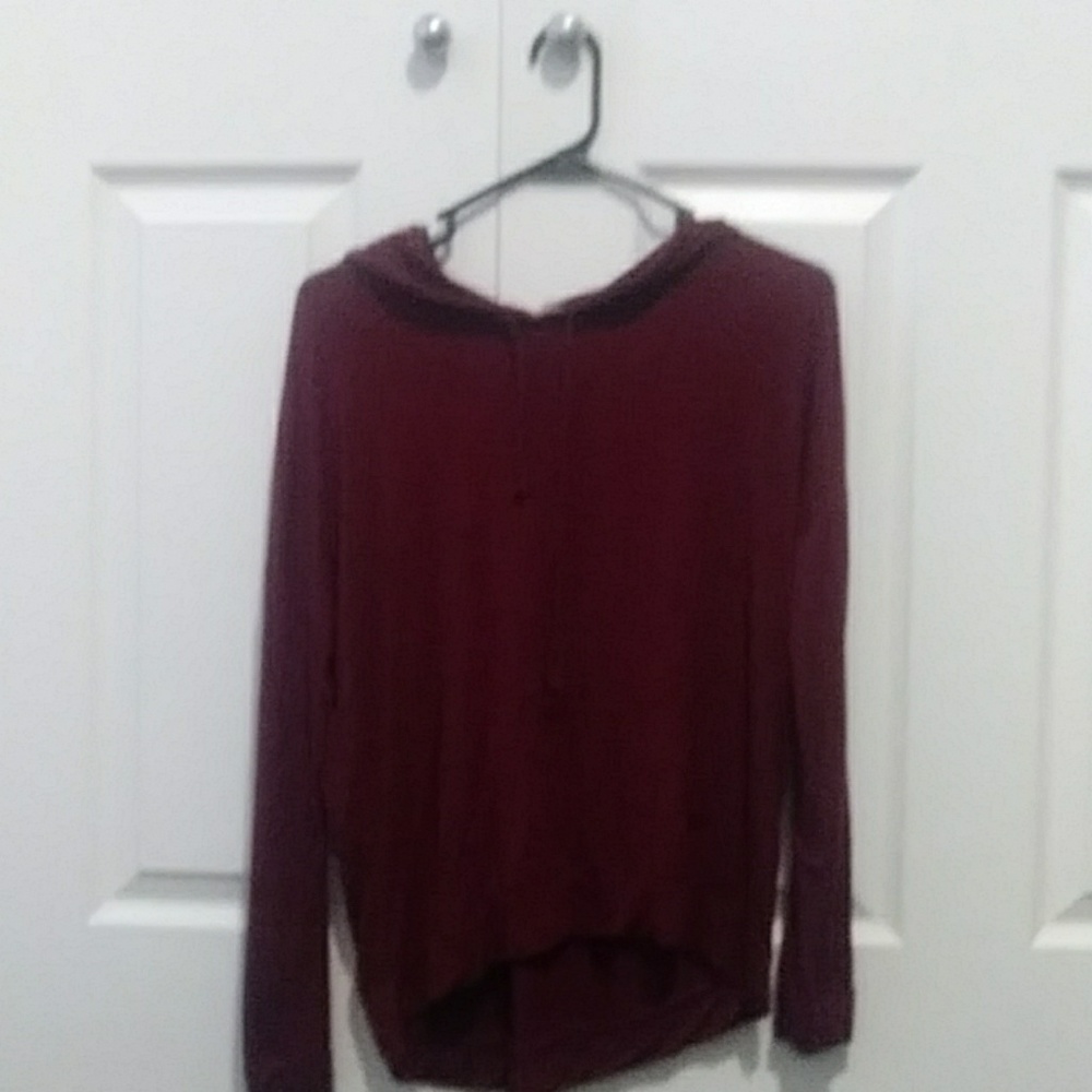 Girls Maroon thin Hoodie